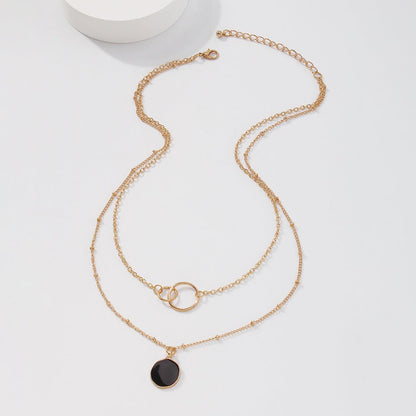 Double-Layer Pendant Clavicle Necklace - Trendy Radar