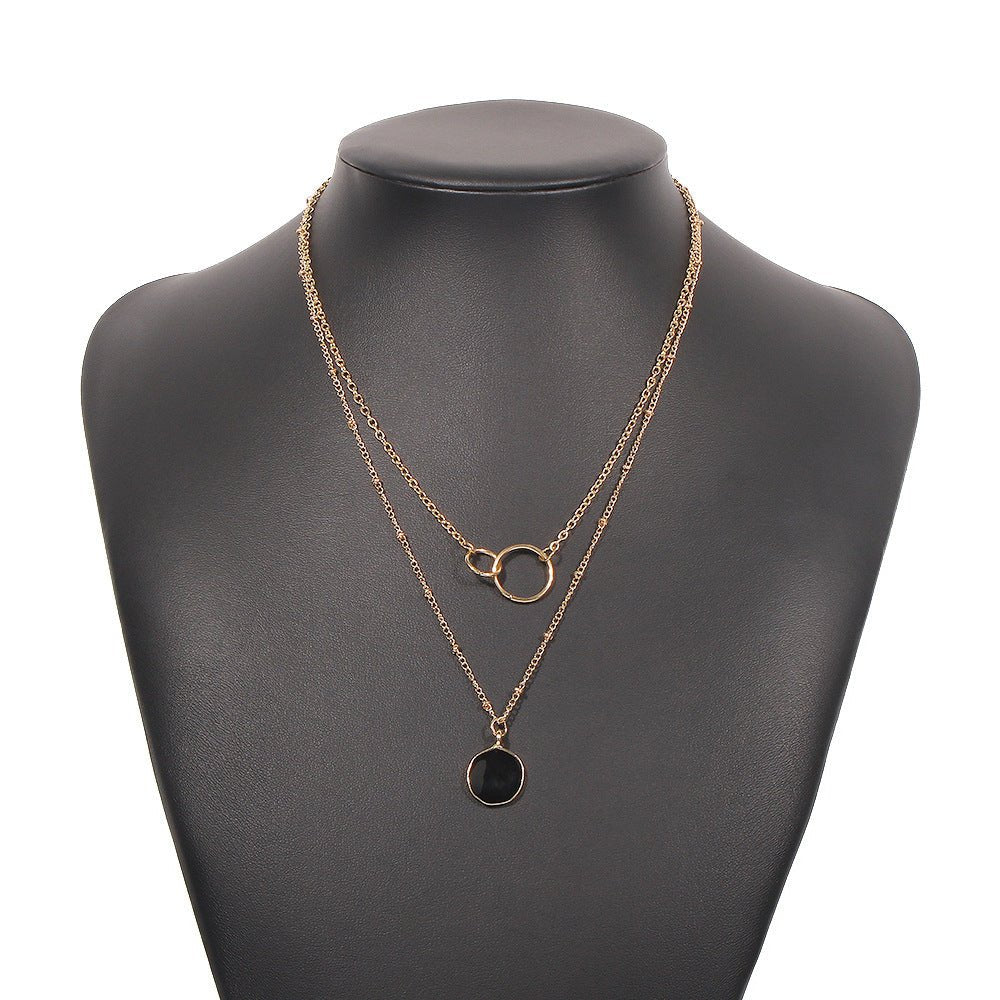 Double-Layer Pendant Clavicle Necklace - Trendy Radar