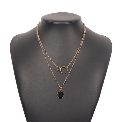 Double-Layer Pendant Clavicle Necklace - Trendy Radar