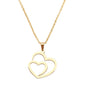 Double Peach Heart Couple Necklace - Trendy Radar