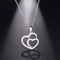 Double Peach Heart Couple Necklace - Trendy Radar