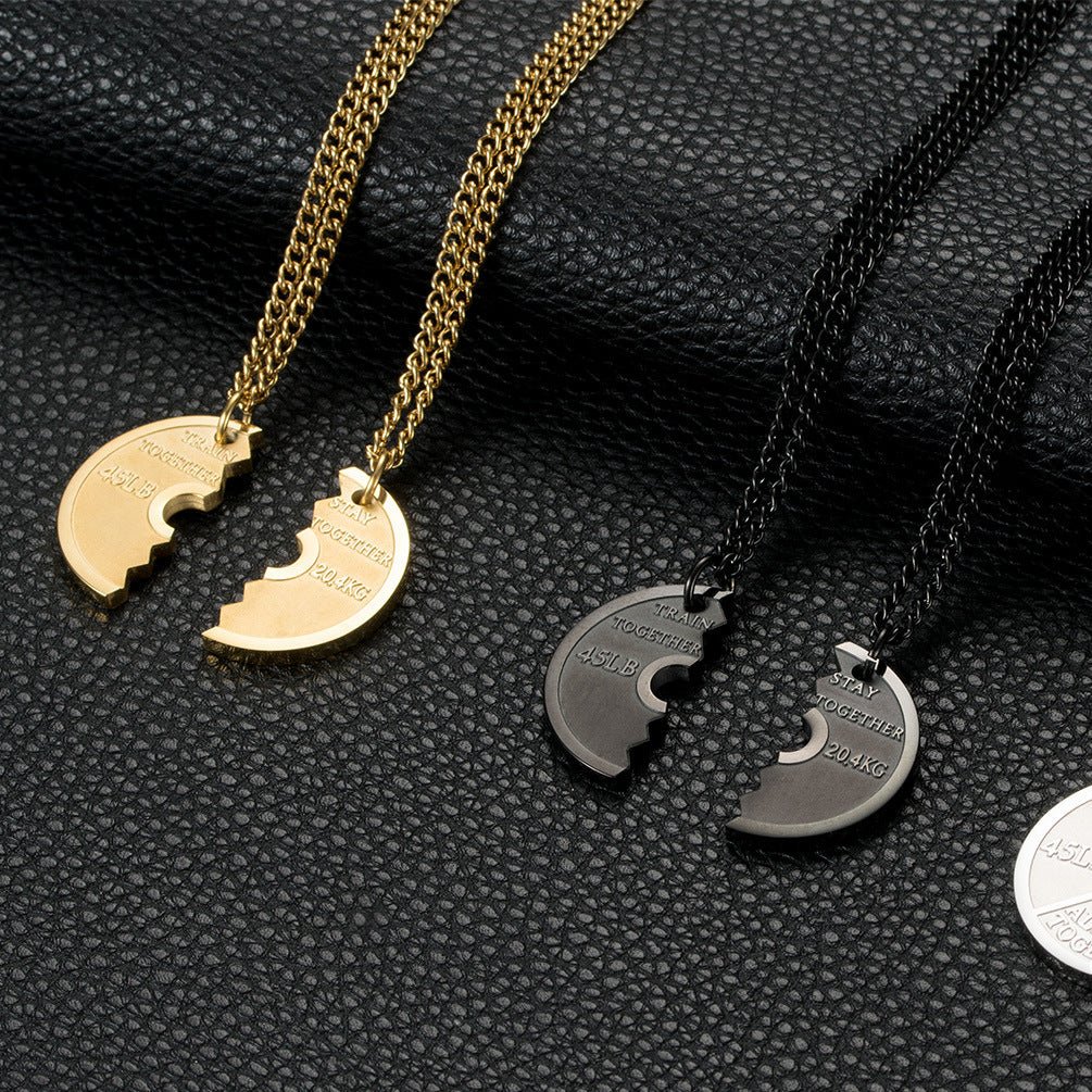 Dumbbell Couple Pendant Necklace - Trendy Radar