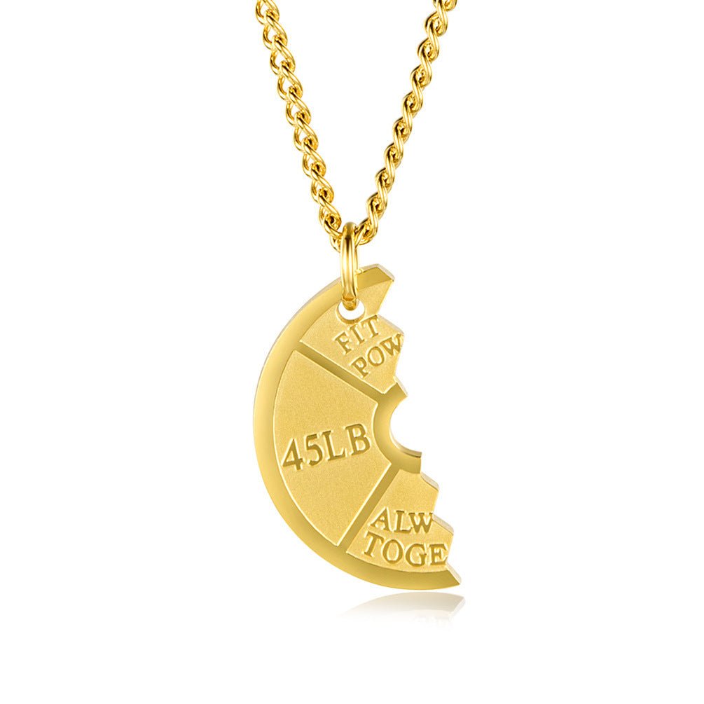 Dumbbell Couple Pendant Necklace - Trendy Radar