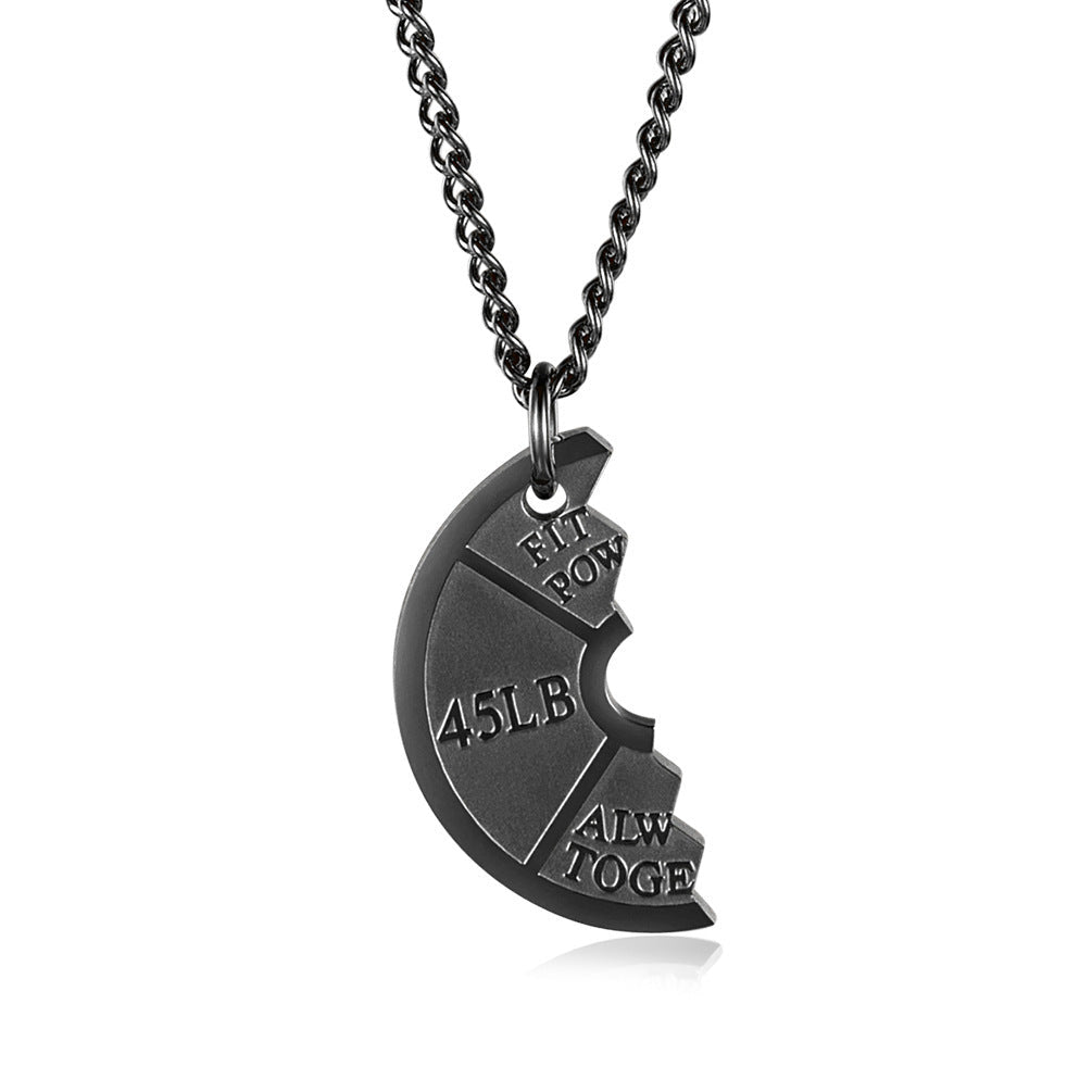 Dumbbell Couple Pendant Necklace - Trendy Radar