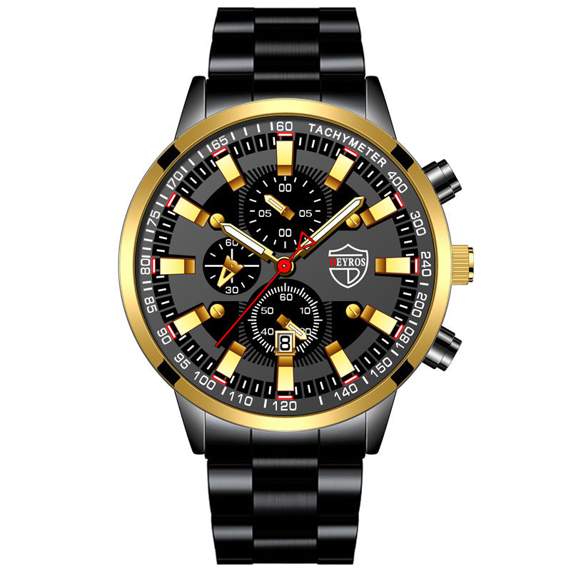 Stainless Steel Luminous Quartz Wristwatches