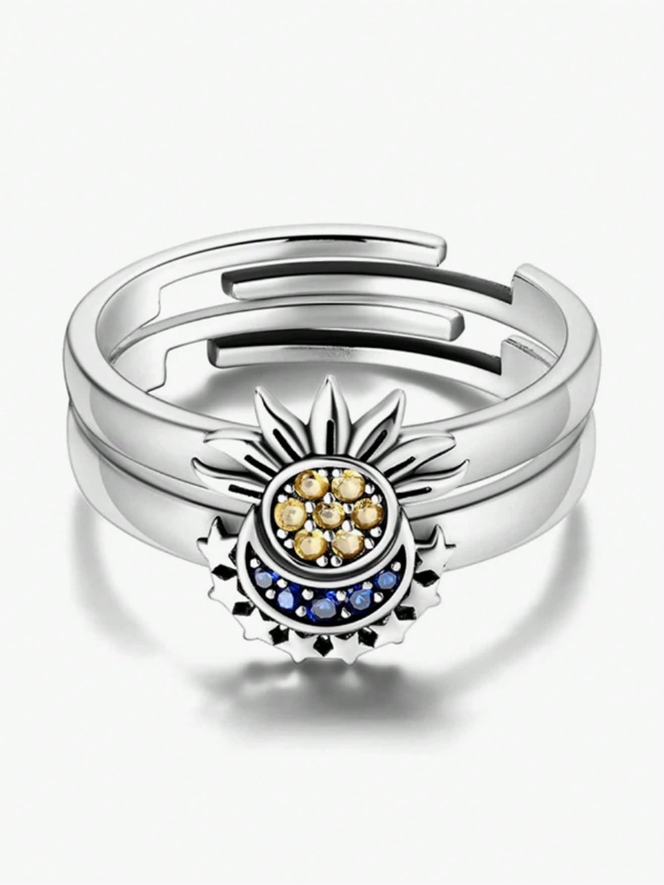 Sun and Moon Couple Rings