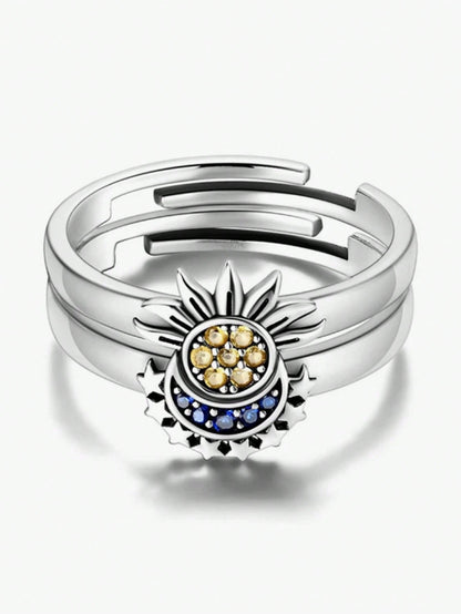 Sun and Moon Couple Rings