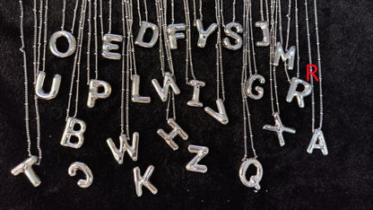 Glossy Letters Pendant Necklace