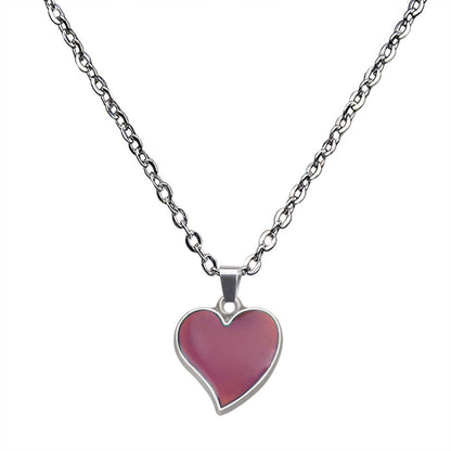 Warm Color Changing Love Heart Necklace