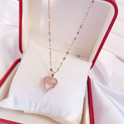 Perfume Bottle Pendant Zircon Necklaces