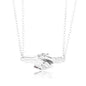 Holding Hands Couple Necklace, 2Pc Set