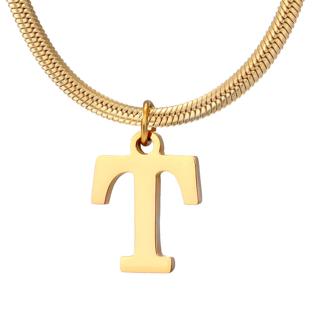 Minimalist A-Z Letter Pendant Necklace