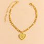 Gold Initial Letter Anklet for Women