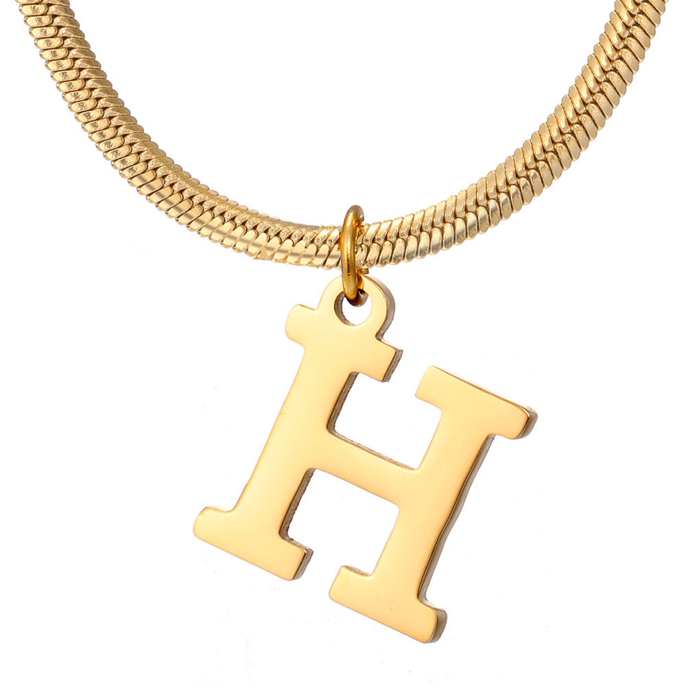 Minimalist A-Z Letter Pendant Necklace