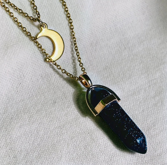 Moon Hexagonal Necklace