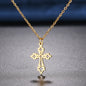 Retro Hollow Cross Gothic Necklace