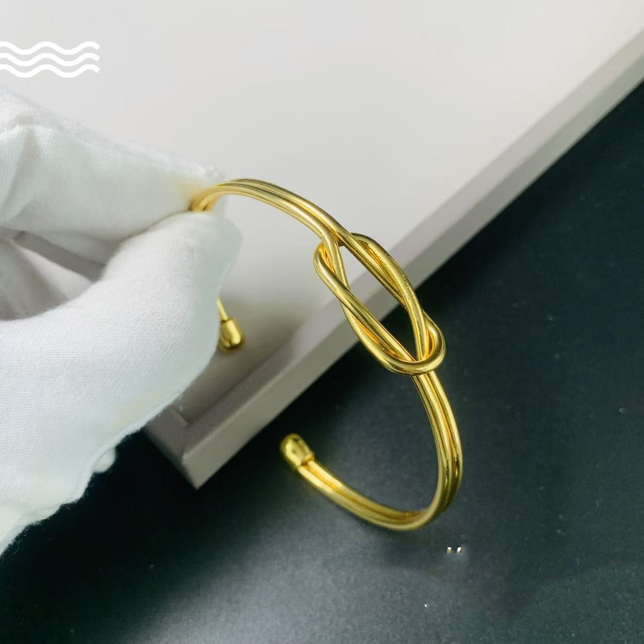 Love Knotted Brass Bracelet