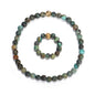 Summer New African Turquoise Elastic Bracelet 7 Ring