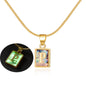 Luminous Pendant 26 Letter Square Necklace
