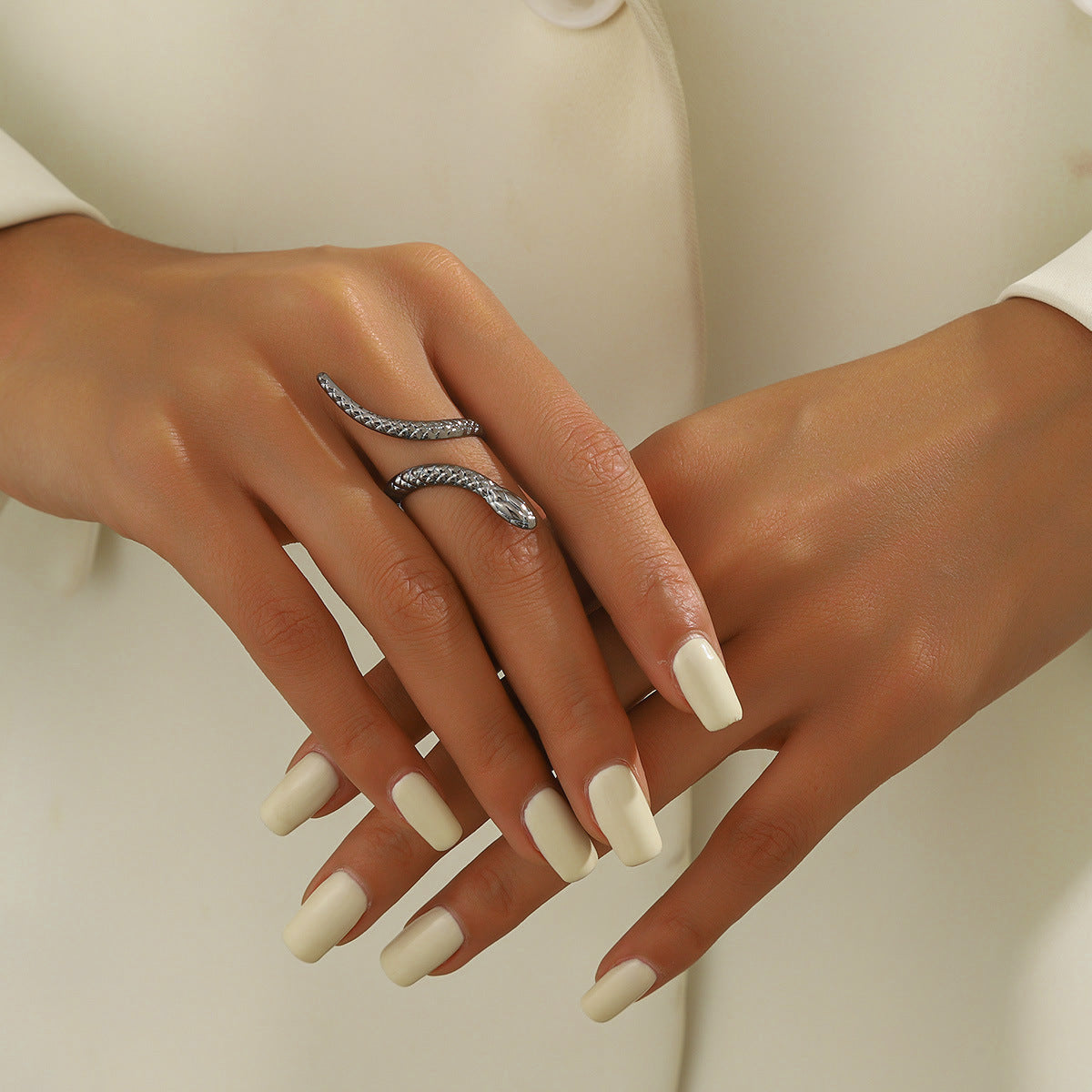 Unisex Punk Gothic Snake-Shaped Open Ring