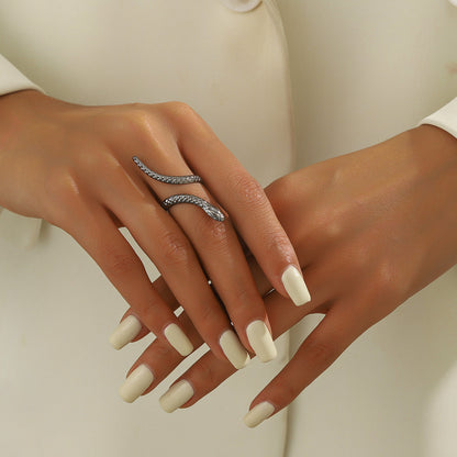 Unisex Punk Gothic Snake-Shaped Open Ring
