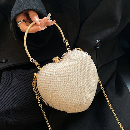 Chain Crossbody Heart Bag