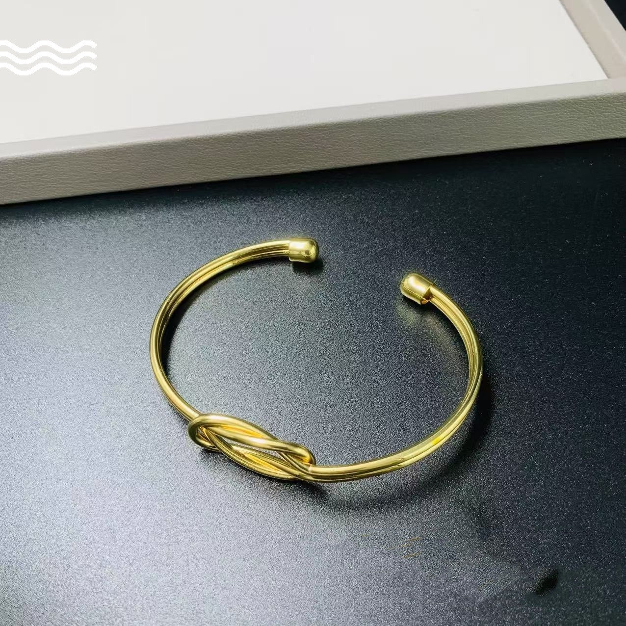 Love Knotted Brass Bracelet