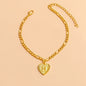 Gold Initial Letter Anklet for Women