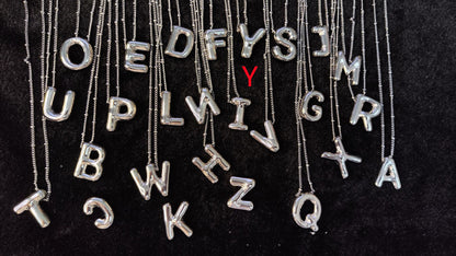 Glossy Letters Pendant Necklace