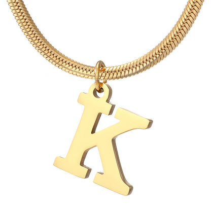 Minimalist A-Z Letter Pendant Necklace