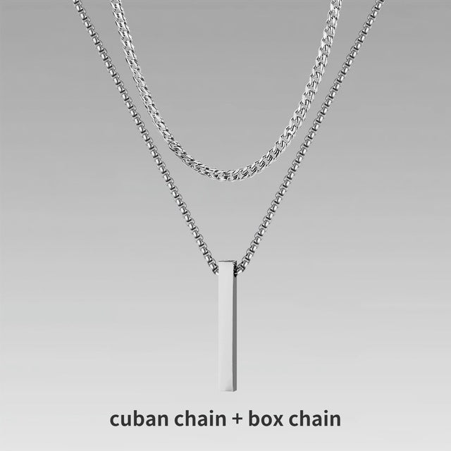 Men’s Layer Pillar Chain Necklace