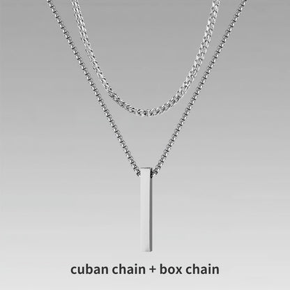 Men’s Layer Pillar Chain Necklace