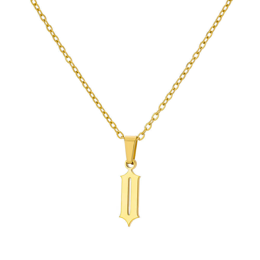 Funky A-Z Letter Pendant Necklace