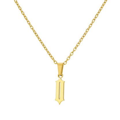 Funky A-Z Letter Pendant Necklace
