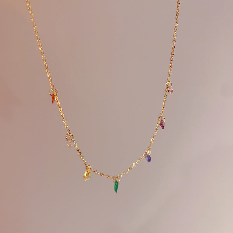 Rainbow Titanium All-match Necklace