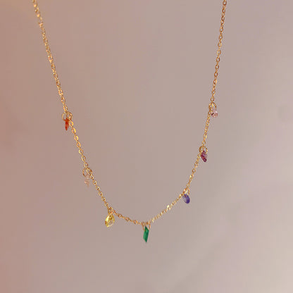 Rainbow Titanium All-match Necklace