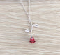 Elegant Drop Red Rose Flower Pendant Necklaces - Trendy Radar