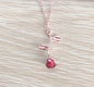 Elegant Drop Red Rose Flower Pendant Necklaces - Trendy Radar