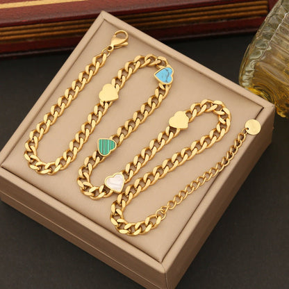Elegant Heart & Butterfly Stainless Steel Necklace - Trendy Radar
