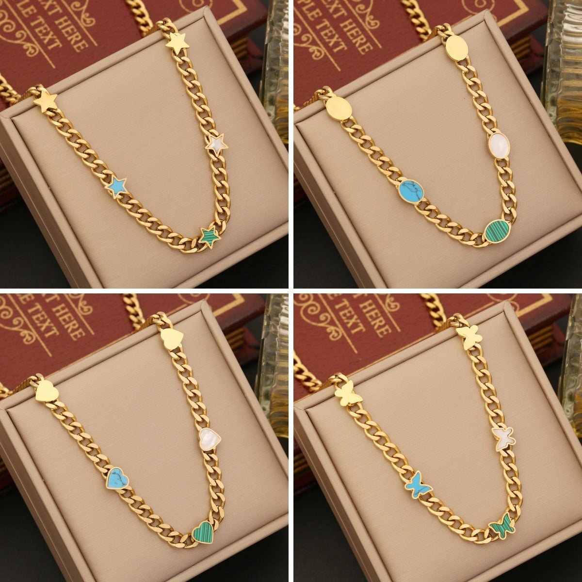 Elegant Heart & Butterfly Stainless Steel Necklace - Trendy Radar