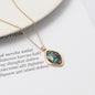 Abalone Shell & Turquoise Inlaid Short Chic Necklace