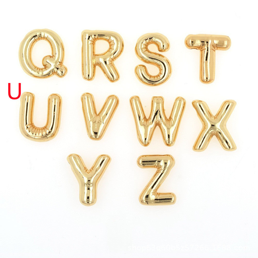 Glossy Letters Pendant Necklace