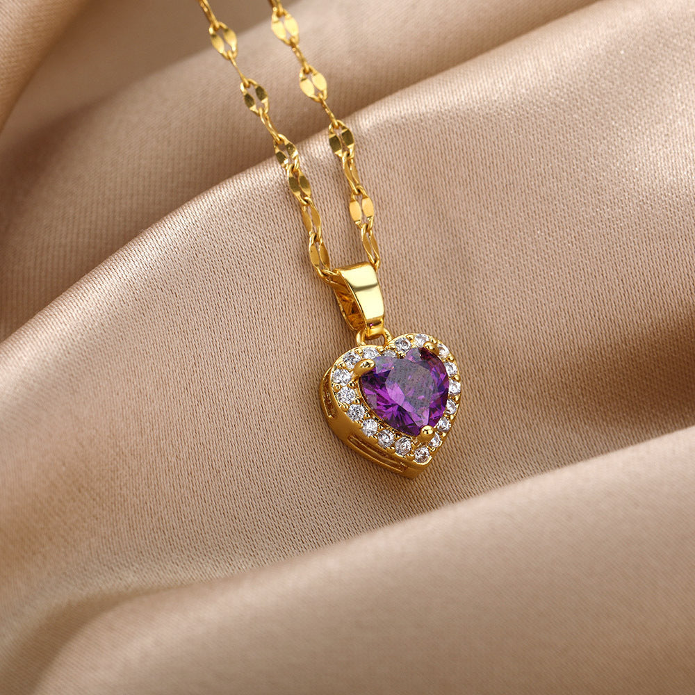 Purple Heart Ocean Necklace