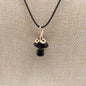Winding Small Mushroom Natural Stone Necklaces