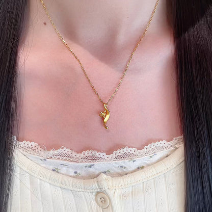 Frosted Lily Flower Necklace for Women