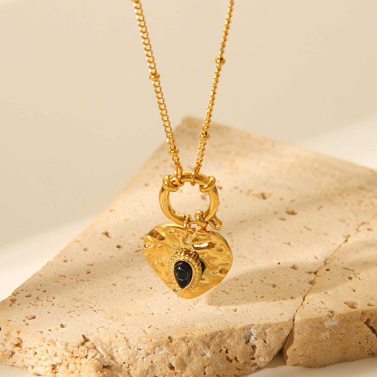 Vintage French Court Style Heart Pendant Necklace