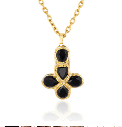 Titanium Steel Cross Pendant Necklace