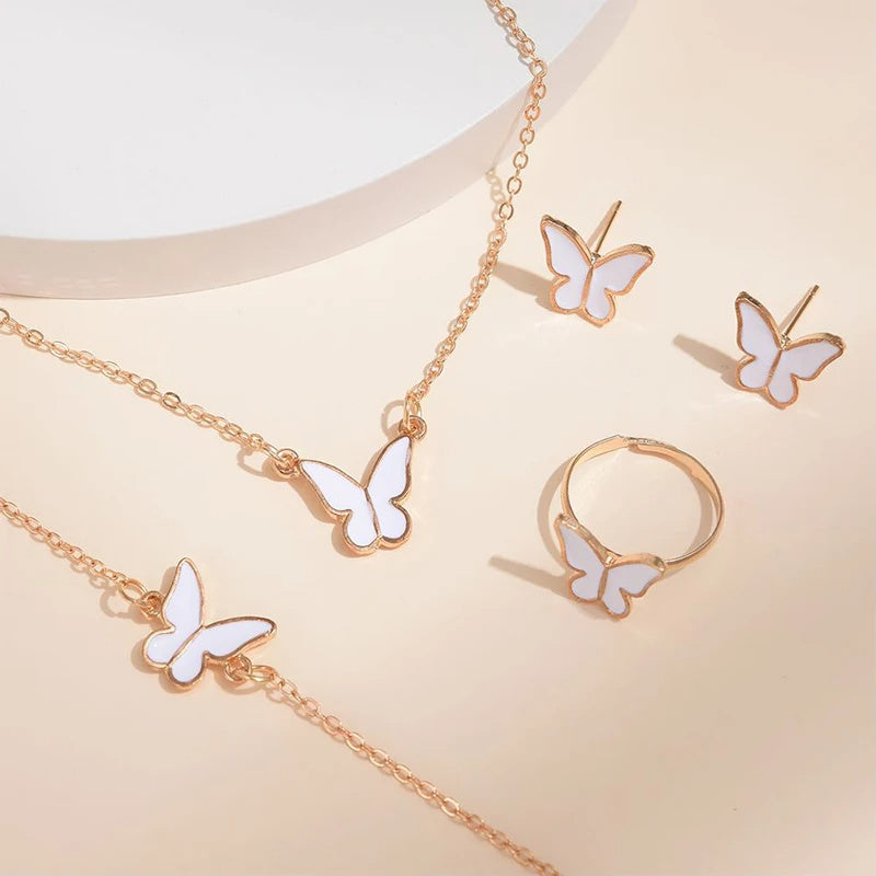 Butterfly Jewellery Set 5Pcs
