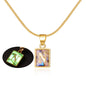 Luminous Pendant 26 Letter Square Necklace
