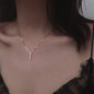 Vertical Bar Clavicle Necklace, S925 Sterling Silver